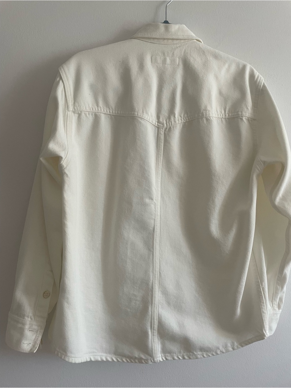 Zara Cream Button-Front Shirt Jacket - Picture 3 of 5